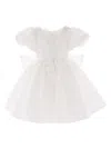 Tulleen Moneta Floral-appliqué Dress In White