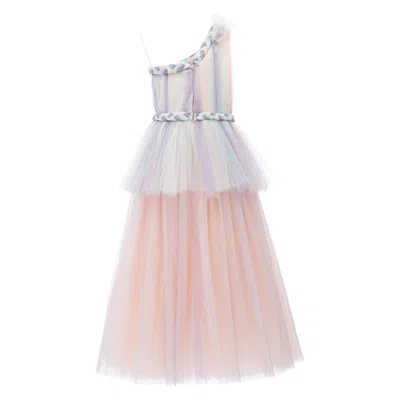Tulleen Kids' Apollo Iridescent-effect Gown In Pink