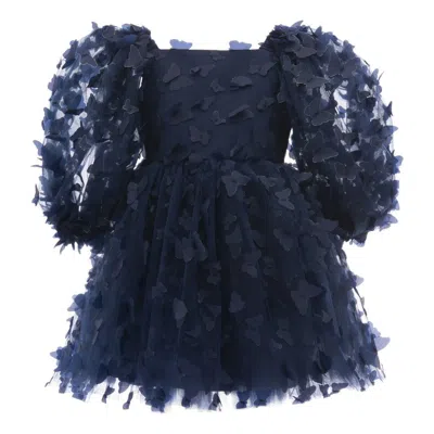 TULLEEN TULLEEN NAVY BELL MARIPOSA DRESS BLUE BY CHILDSPLAY CLOTHING