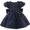 Tulleen Oversize-bow Floral-appliqué Dress