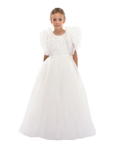 TULLEEN TULLEEN OFF WHITE MONTCLAIR EMBROIDERED DRESS