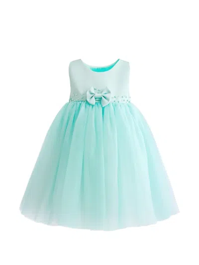 Tulleen Babies' Bow-detail Gown In Blue