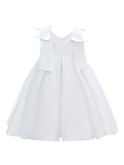 Tulleen Kids' Palermo Bow-detailing Dress In White