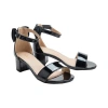 Tulleen Patent-finish Block-heels Sandals In Black