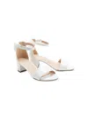 Tulleen Satin-finish Block-heels Sandals In White