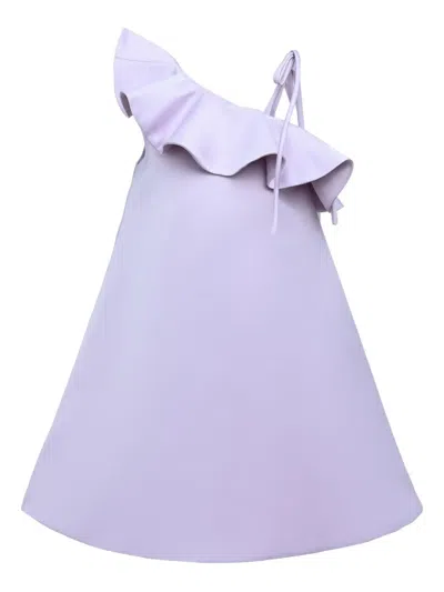 Tulleen Kids' Petulla Ruffle Off-shoulder Dress In Purple