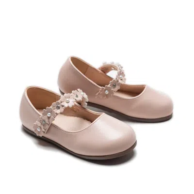 Tulleen Kids'  Pink Amelia Floral Band Flats In Neutral