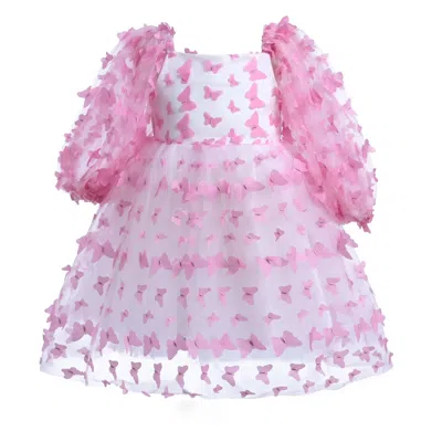 Tulleen Kids'  Pink Bell Mariposa Dress