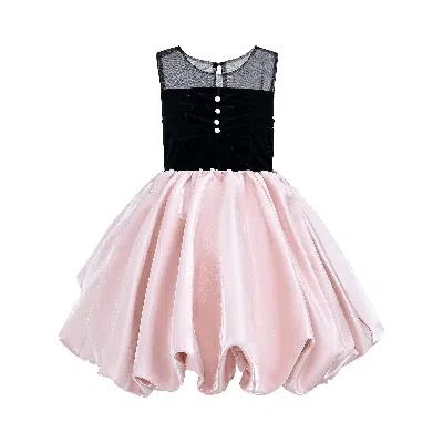 TULLEEN TULLEEN PINK BLACK PIAZZA SLEEVELESS DRESS