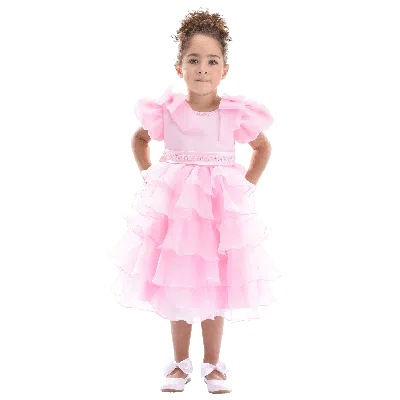 TULLEEN TULLEEN PINK BONAVENTURA RUFFLE DRESS BY CHILDSPLAY CLOTHING