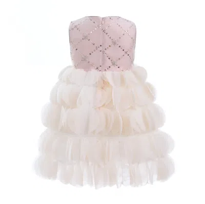 Tulleen Kids'  Pink Dionne Tiered Tulle Dress