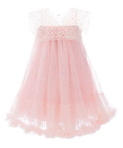 TULLEEN TULLEEN PINK ESPERANZA SMOCKED DRESS BY CHILDSPLAY CLOTHING