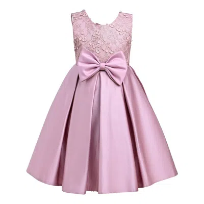 Tulleen Kids'  Pink Hampton Double Bow Dress