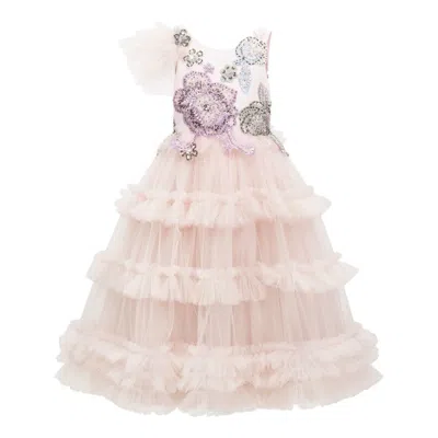 Tulleen Kids'  Pink Lilac Floral Dress