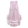 Tulleen Pink Violeta Sleeveless Ruffle Overlay Dress