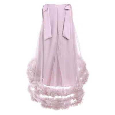 Tulleen Kids'  Pink Violeta Sleeveless Ruffle Overlay Dress