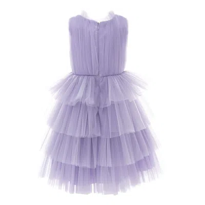 TULLEEN TULLEEN PURPLE FARVUE TIERED TULLE DRESS