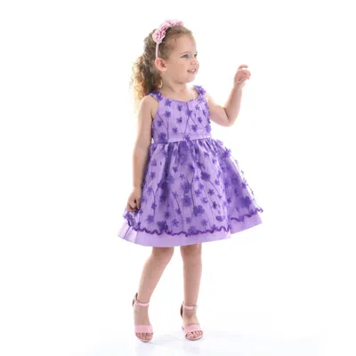 Tulleen Kids'  Purple Ravine Floral Dress