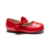 Tulleen Red Satin Elodie Bow Flats In Red