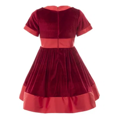 TULLEEN TULLEEN RED VELVET SATIN DRESS