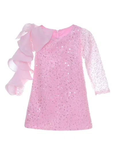 Tulleen Kids' Reem Sequin-embellished Dress In Pink