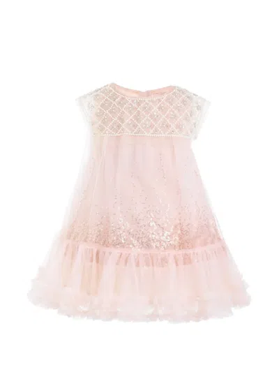 Tulleen Kids' Renoria Lace Sequin-embellished Dress In Pink