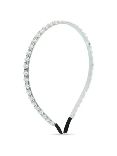 Tulleen Kids' Rhinestone Faux-pearl Headband In Yellow