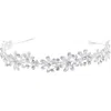 Tulleen Rhinestone Flower Headband In Silver
