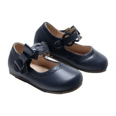 Tulleen Babies'  Ribbon Banded Flats In Navy