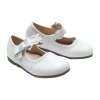 Tulleen Babies'  Ribbon Banded Flats In White