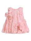 Tulleen Bow Flower Sleeveless Dress In Pink