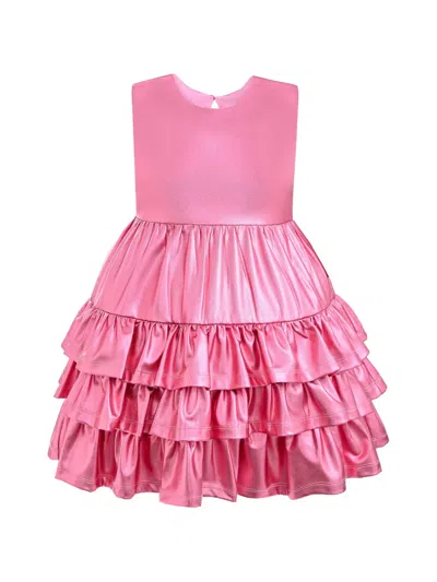 Tulleen Kids' Ruffle Dress In Pink
