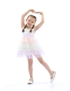 Tulleen Babies'  Ruffle Layered Tulle Dress In Purple