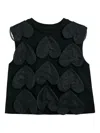 Tulleen Ruffled Shorts Set In Black