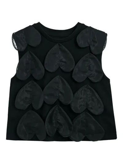Tulleen Kids' Ruffled Shorts Set In Black