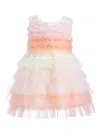 Tulleen Ruffle Layered Tulle Dress In Pink