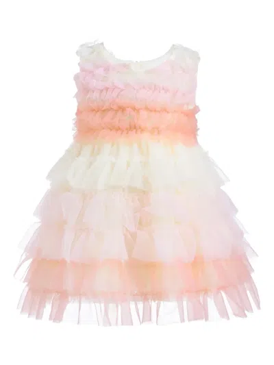 TULLEEN RUFFLED TIERED DRESS