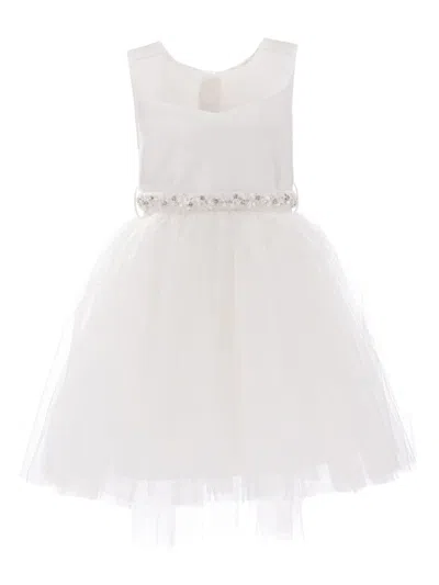 Tulleen Kids' Sabrina Tulle Dress In White