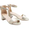 Tulleen Satin-finish Block-heels Sandals In Gold