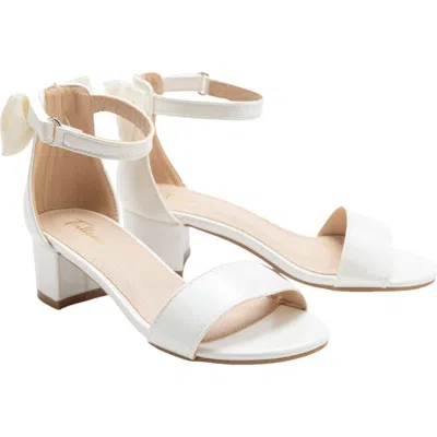TULLEEN TULLEEN SATIN BANDED BLOCK HEELS