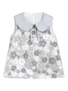 Tulleen Sequin-floral Sleeveless Set In Gray