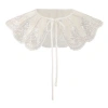 Tulleen Sequin Lace Stole In White