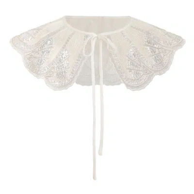 Tulleen Kids'  Sequin Lace Stole In White