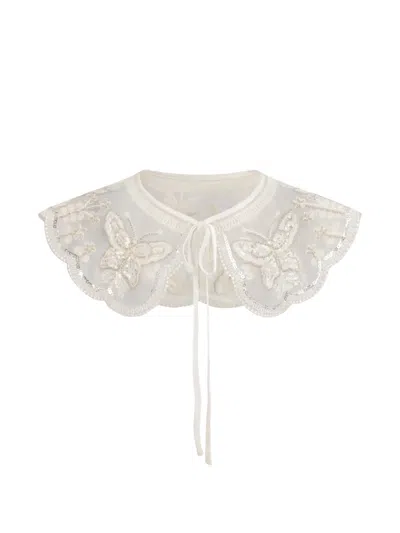 Tulleen Kids' Sequin Tie-front Stole In Metallic