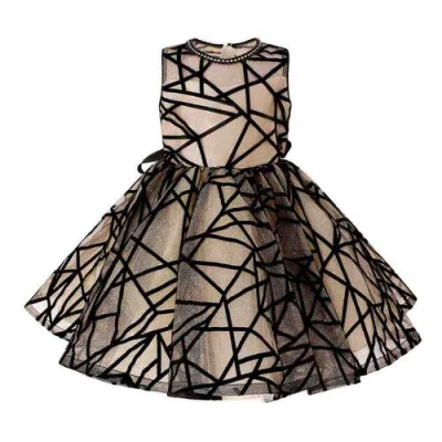 Tulleen Kids' Pearl-trim Ribbon Dress In Black