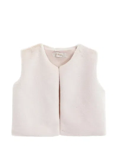 Tulleen Babies' Sleeveless Plush Gilet In Neutral