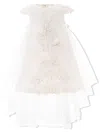 Tulleen Solana Floral Overlay Dress In White