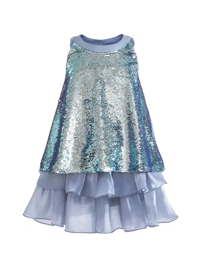 Tulleen Kids' Sylvara Sequin-embellished Ruffled Skirt Set In Multi