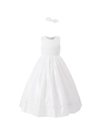 Tulleen Kids' Sylvarra Sleeveless Dress In White