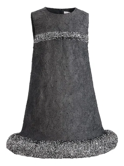 Tulleen Kids' Textured Dress In Gray